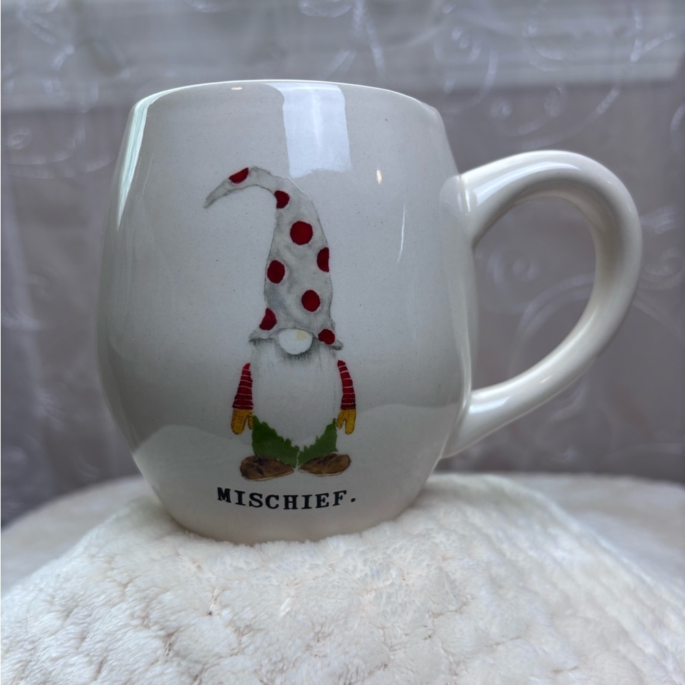 Rae Dunn “Mischief” Ceramic Gnome Mug